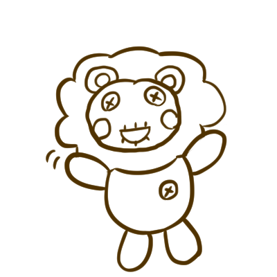 立ったぬいぐるみ